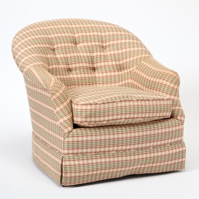 Plaid Upholstered Club chair