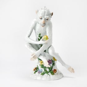 Carl Thieme Dresden Porcelain Monkey