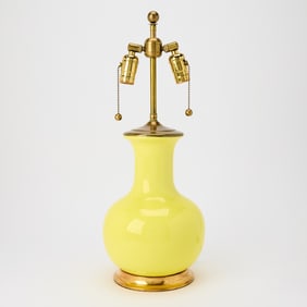 Christopher Spitzmiller Yellow Glazed Porcelain Lamp