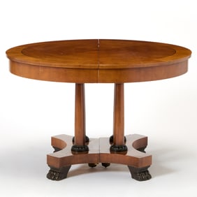 Biedermeier Style Walnut Dining Table