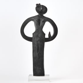Nicole Le Pair for Daum Pâte de Verre Standing Figure Entitled’ Aronde’