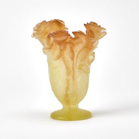 Daum Pâte de Verre "Roses" Vase