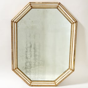 Regency Style Octagonal Giltwood Mirror