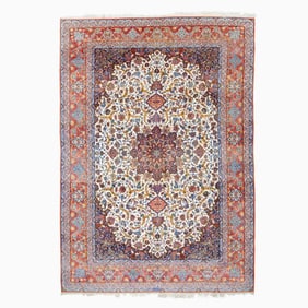 Silk Warp Isfahan Carpet