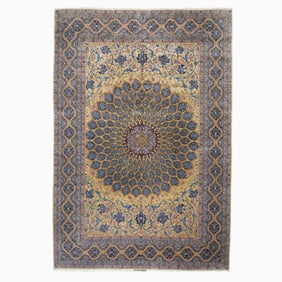 Silk Warp Isfahan Carpet