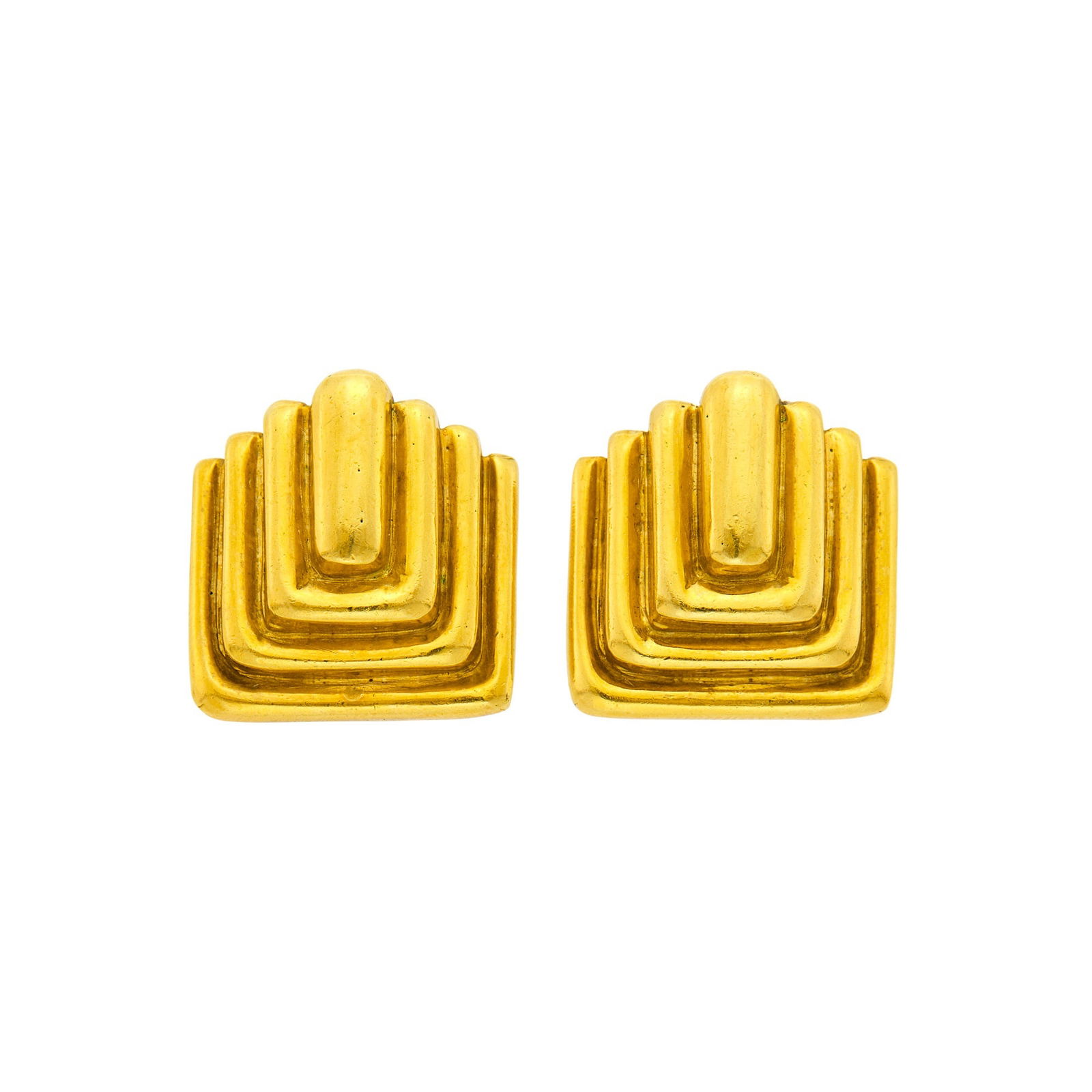 Aldo Cipullo for Cartier Pair of Gold Earclips