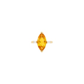 Gold, Platinum, Topaz and Diamond Ring