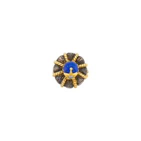 Nardi Gold, Silver, Lapis and Diamond 'Turbanate' Ring