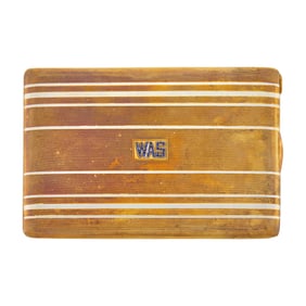 Cartier Gold, Platinum and Sapphire Cigarette Case