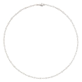 Platinum and Diamond Chain Necklace