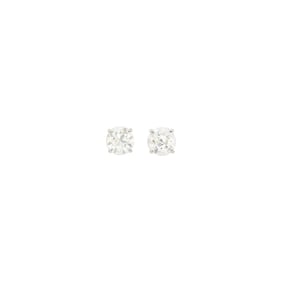 Pair of White Gold and Diamond Stud Earrings platinum