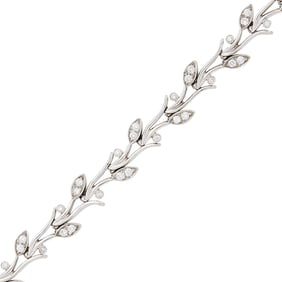 Tiffany & Co. Platinum and Diamond 'Vine' Bracelet