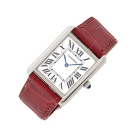 Cartier Stainless Steel 'Tank Solo' Wristwatch