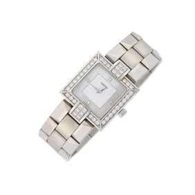 Concord White Gold, Mother-of-Pearl and Diamond 'La Scala' Wristwatch