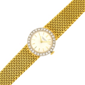 International Watch Co. Two-Color Gold and Diamond Mesh Wristwatch