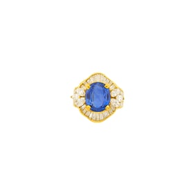 Gold, Sapphire and Diamond Ring