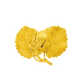 Mario Buccellati Gold Acorn and Leaf Clip-Brooch