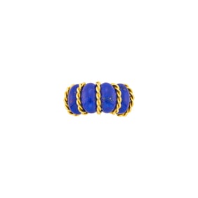 Seaman Schepps Gold and Lapis 'Shrimp' Ring