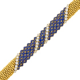 Gold, Sapphire and Diamond Bracelet