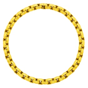 Tiffany & Co., Paloma Picasso Hammered Gold Link Necklace