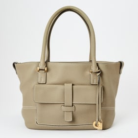 Loro Piana Taupe Leather Bag