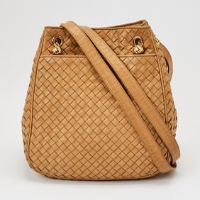 Bottega Veneta Brown Leather Intrecciato Bag