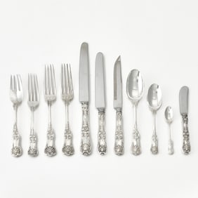 Tiffany & Co. Sterling Silver "English King" Pattern Partial Flatware Service