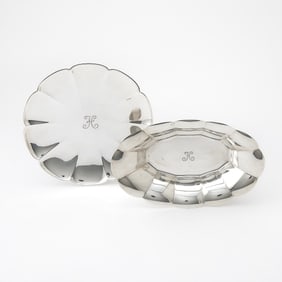 Two Tiffany & Co. Sterling Silver Fluted Dishes