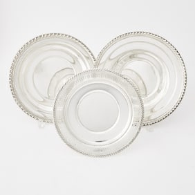 Three American Sterling Silver Circular Dishes
