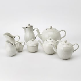 KPM White Porcelain Part Tea and Coffee Service