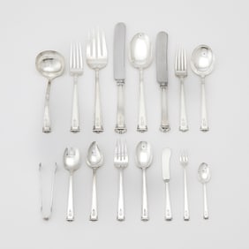 International Silver Co. Sterling Silver "Tianon" Pattern Partial Flatware Service