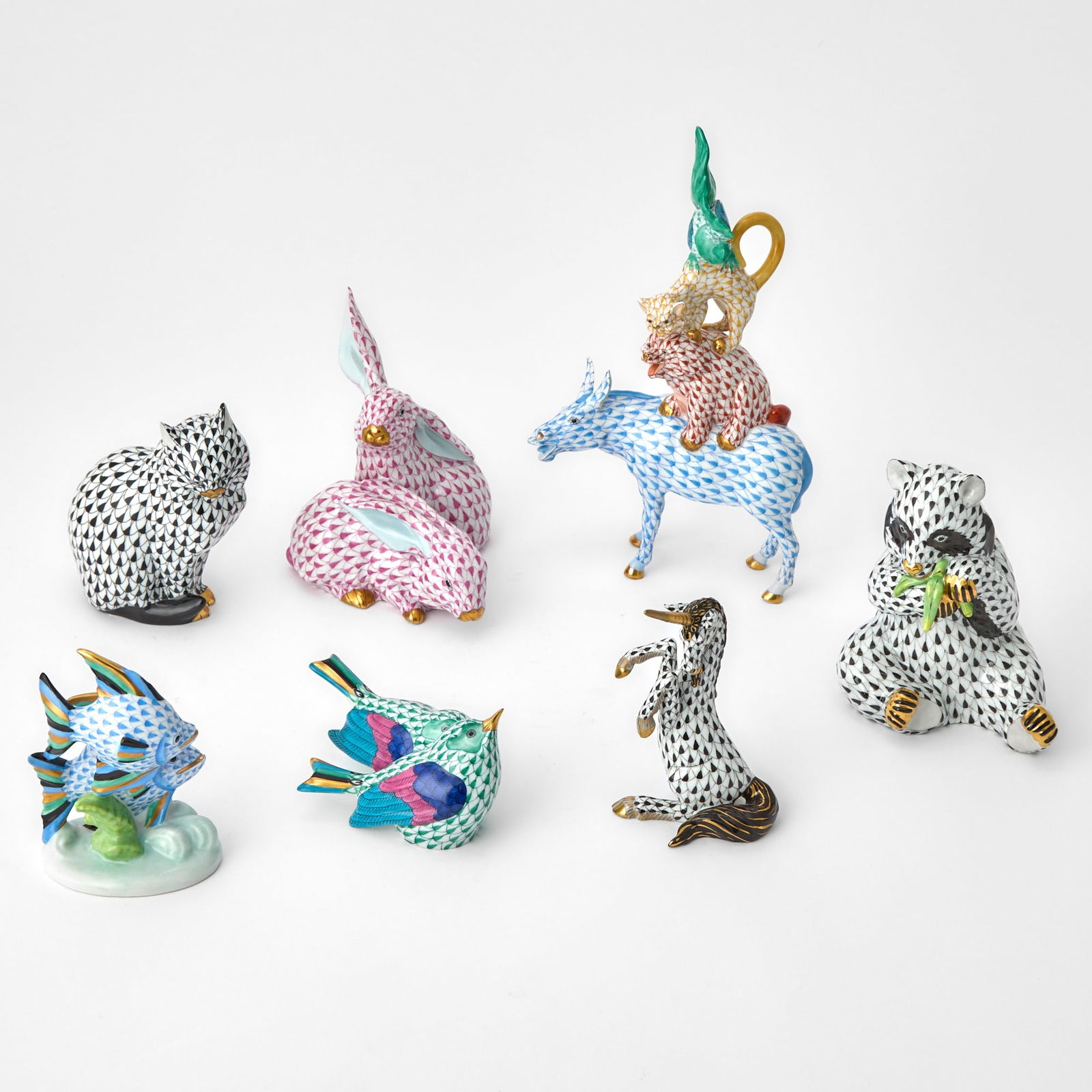 Group of Herend Hand-Painted Porcelain Animalier Figures (1 of 3)