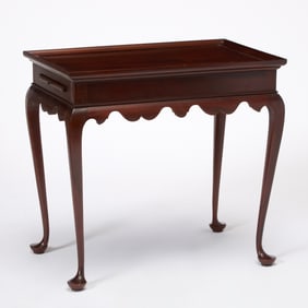 George III Style Mahogany Tea or Silver Table