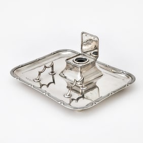 George V Sterling Silver Inkstand