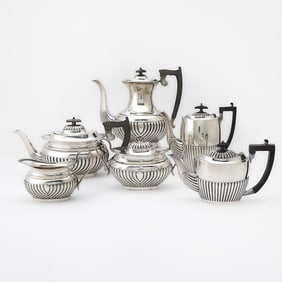Assembled English Sterling Silver Tea and Coffee Service