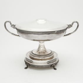 Italian Silver Covered Two Handled Tureen
