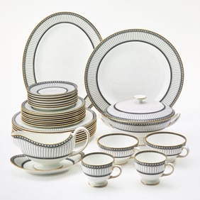 Wedgwood Porcelain “Colonnade” Pattern Dinner Service