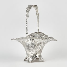 Continental Silver Footed Bridal Basket