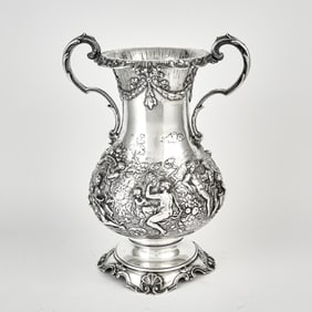 Continental Silver Footed Vase