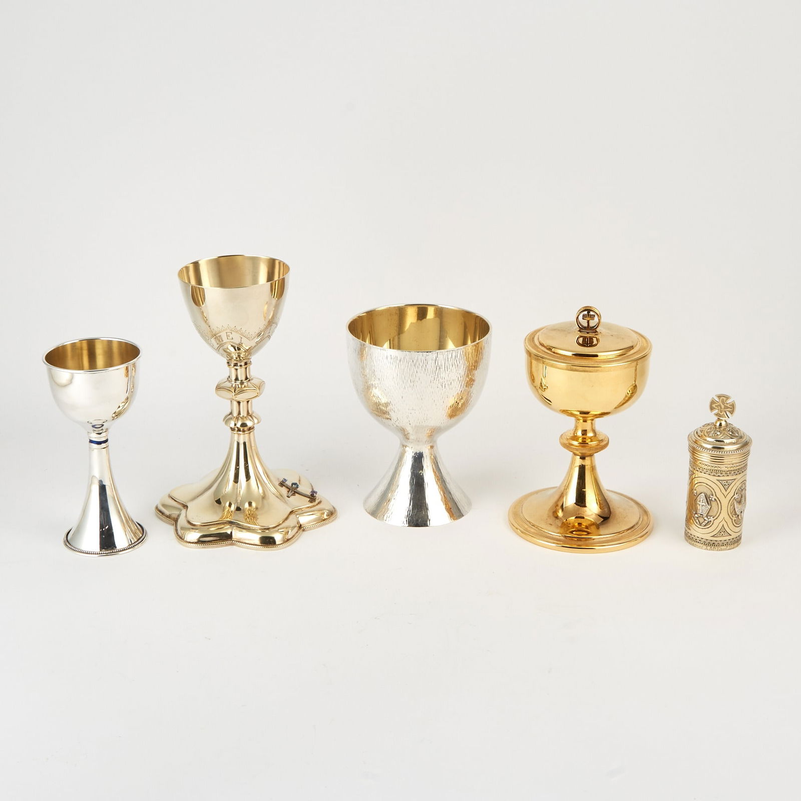 Group of Sterling Silver and Other Metals Liturgical Wares (1 of 2)