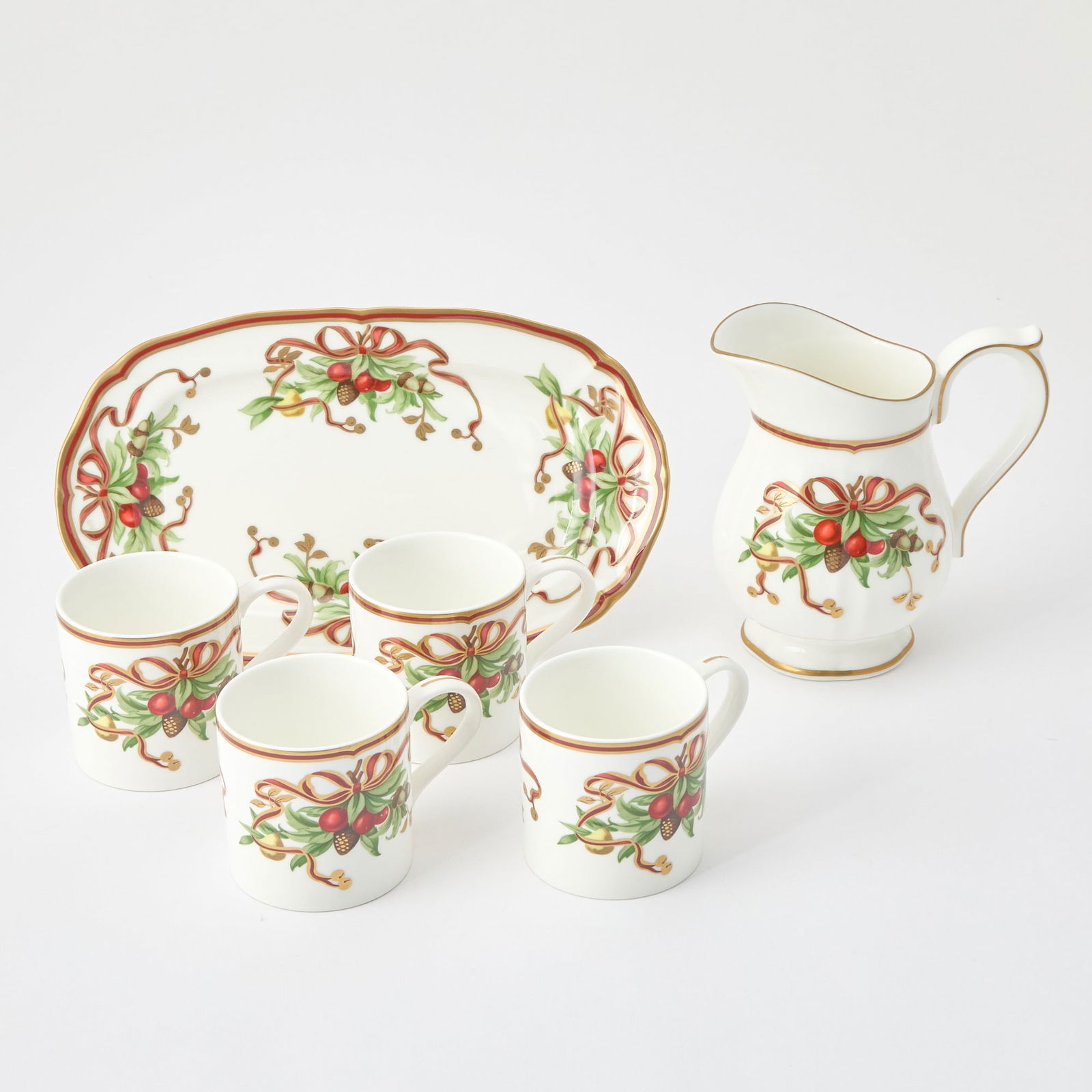 Tiffany & Co. Six-Piece Porcelain "Tiffany Holiday" Set (1 of 2)