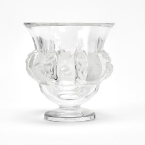 Lalique Molded Glass "Dampierre" Vase
