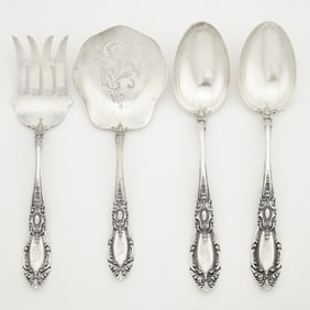 Four Towle Sterling Silver "King Richard" Pattern Serving Utensils