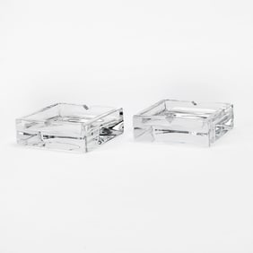 Two Glass Ashtrays