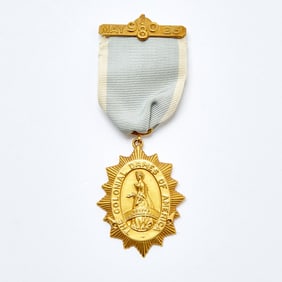 14 K Gold National Society of the Colonial Dames of America Medal