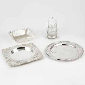 Group of Four Silver-Plated Table Articles