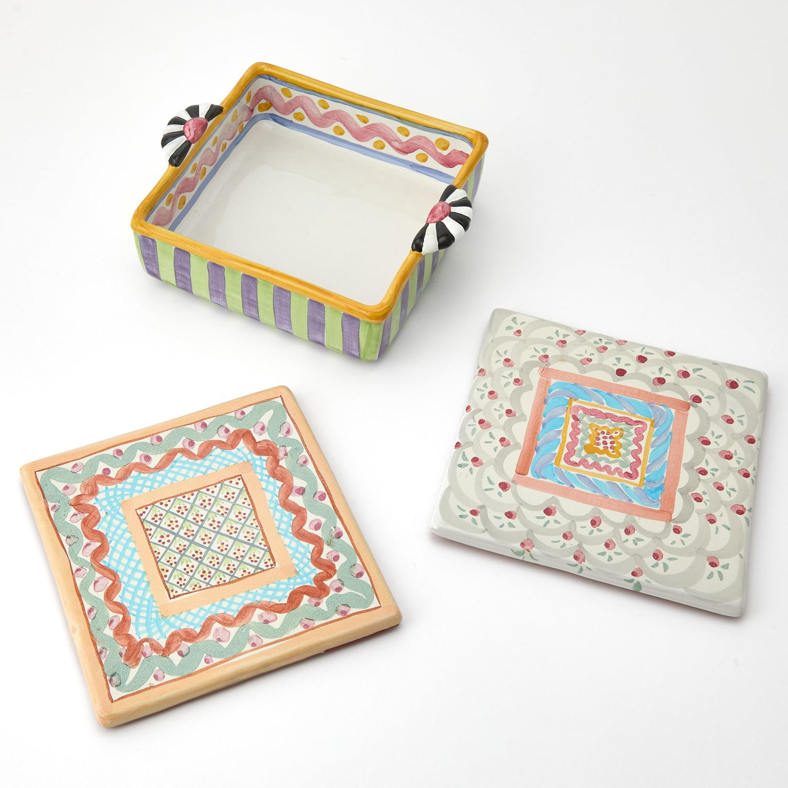 Three MacKenzie-Child's Ceramic Table Articles (1 of 3)