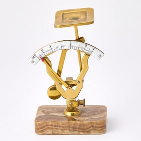 Brass Letter Scale on Hardstone Base