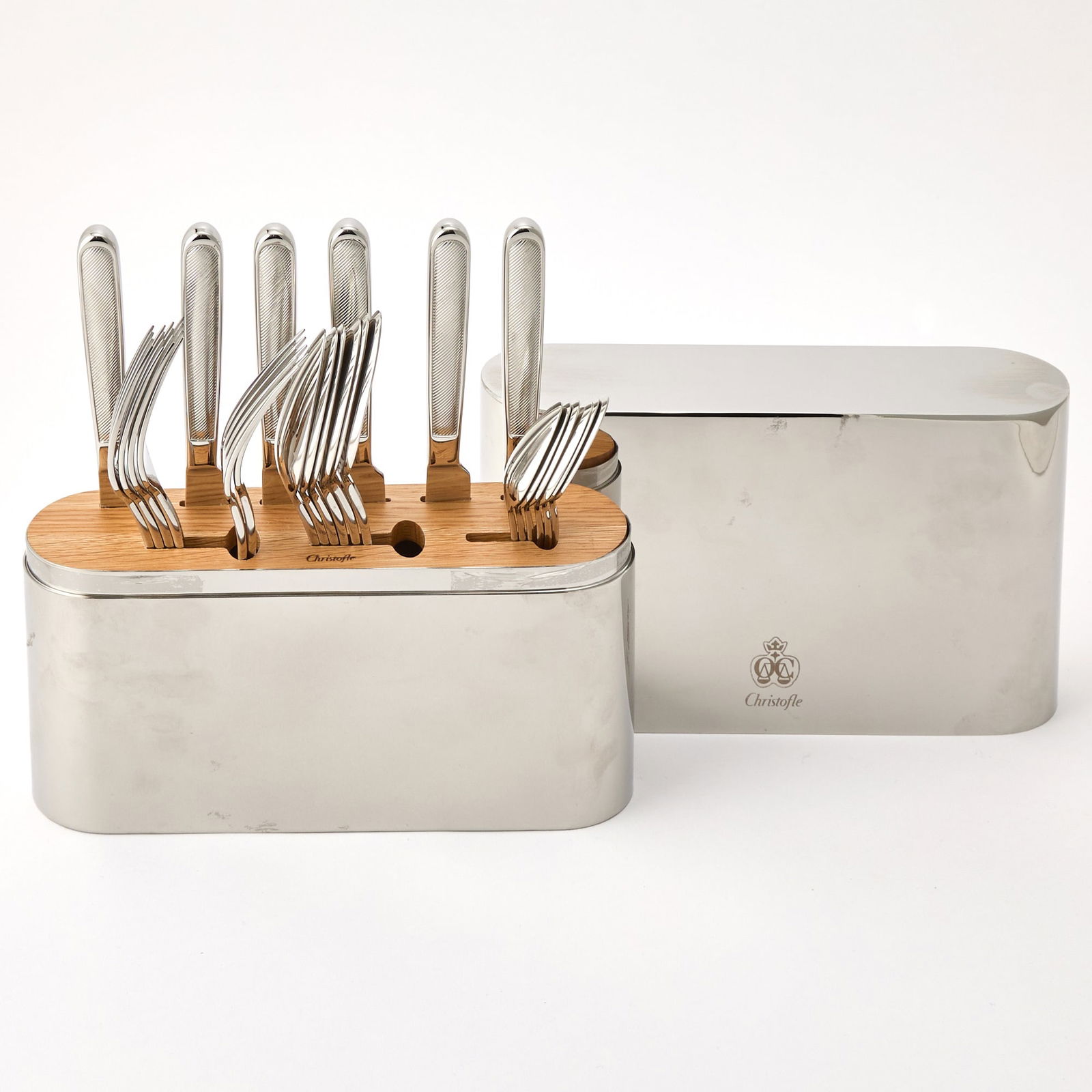 Christofle Stainless Steel "Concorde" Pattern Flatware Set (1 of 3)