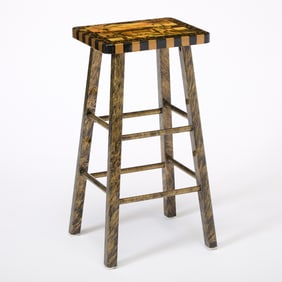 Annie Modica Painted Wood Stool
